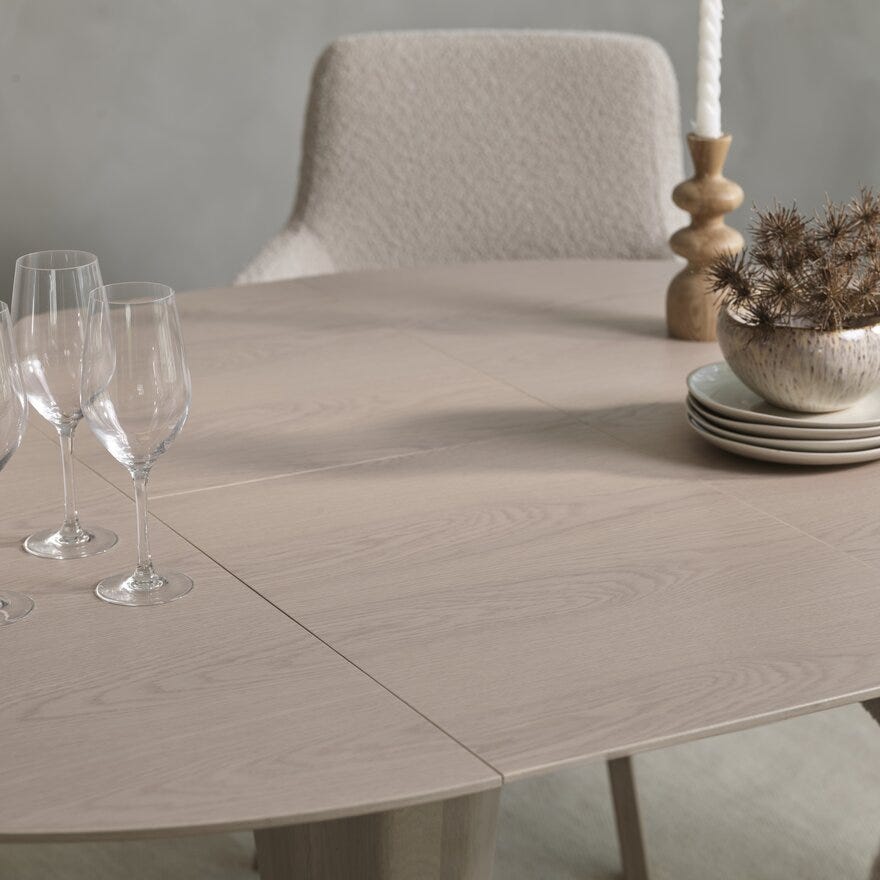 Stressless BORDEAUX Rundt spisebord Ø125 cm i Beige/natur