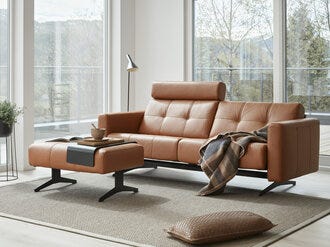 Stressless® ELLA 2 seter med armlene i Brun