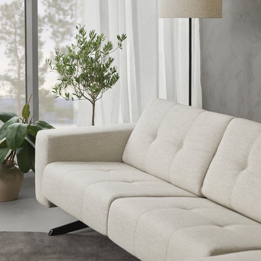 Stressless ELLA 3,5 seter med sjeselong i Beige/natur
