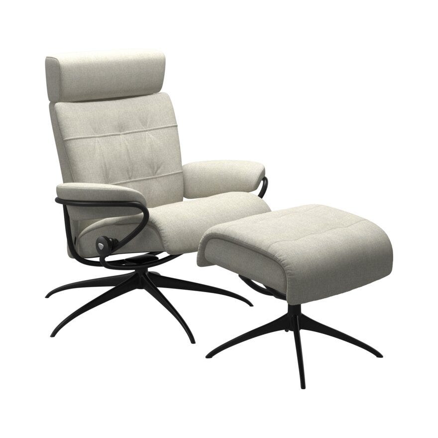 Stressless ERIK Hvilestol med fotskammel i Beige/natur