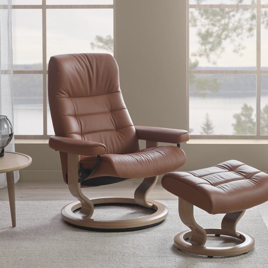 Stressless OPAL Hvilestol med fotskammel i Brun