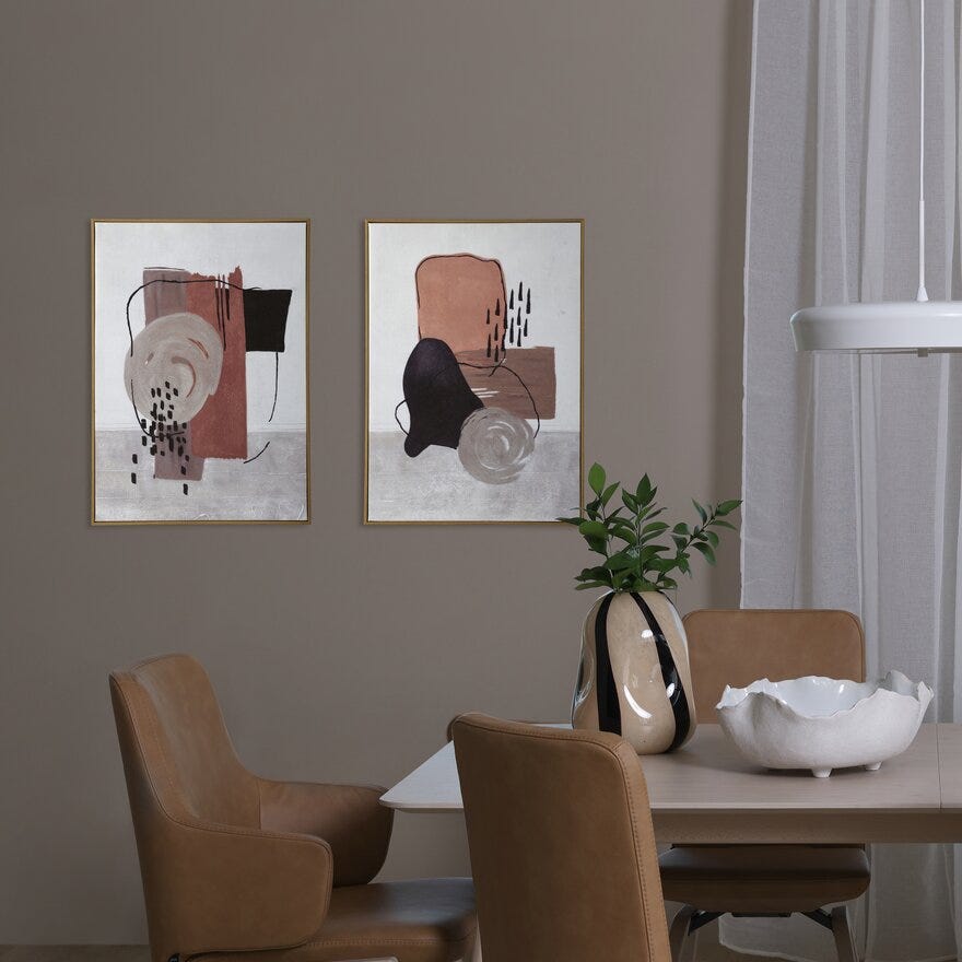 APSTRA 2 Canvas bilde 50x70 cm i Beige/natur