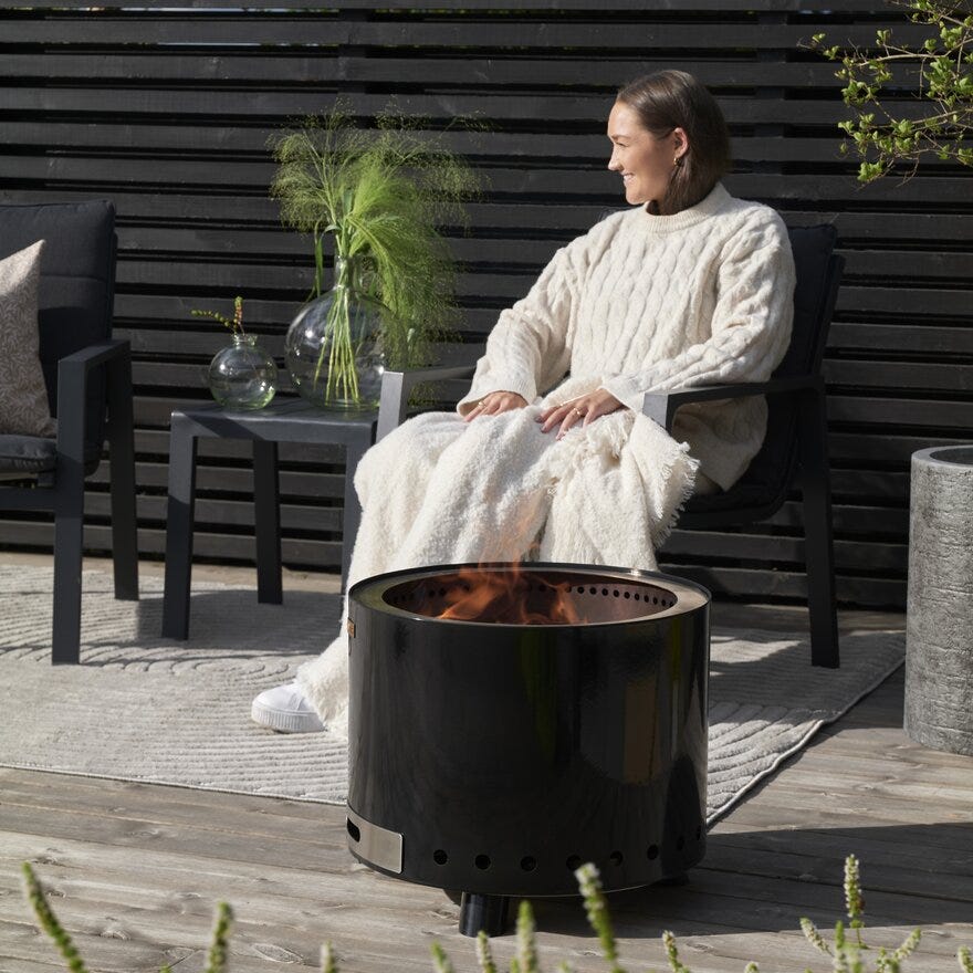 Espegard PILAR 50 Bålbrenner Ø47 cm i Svart