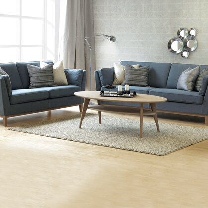 Porto sofabord med hylle 75x135