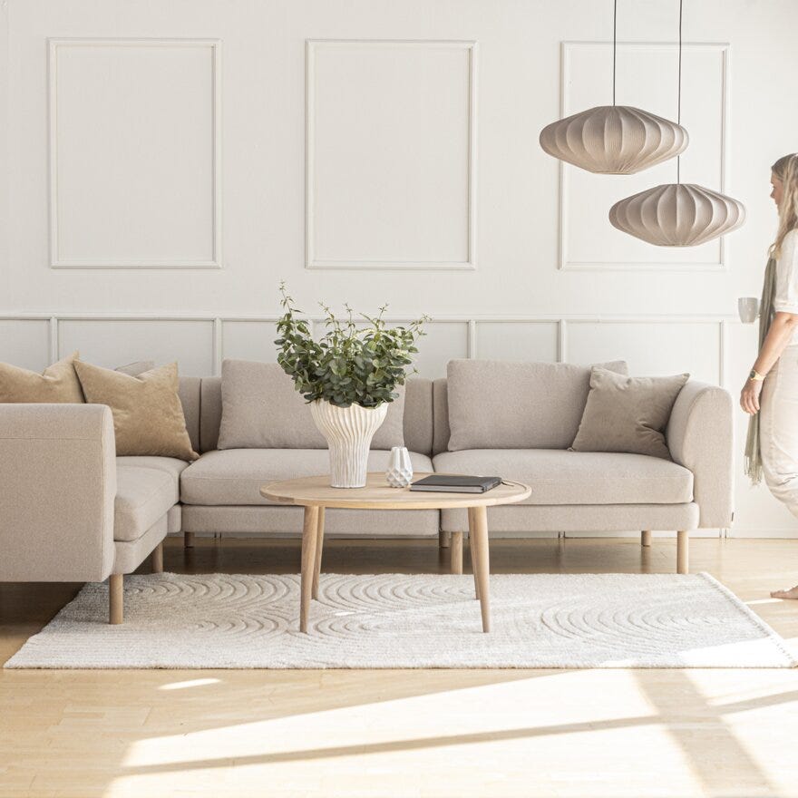 Formfin LYNG Hjørnesofa i Beige/natur