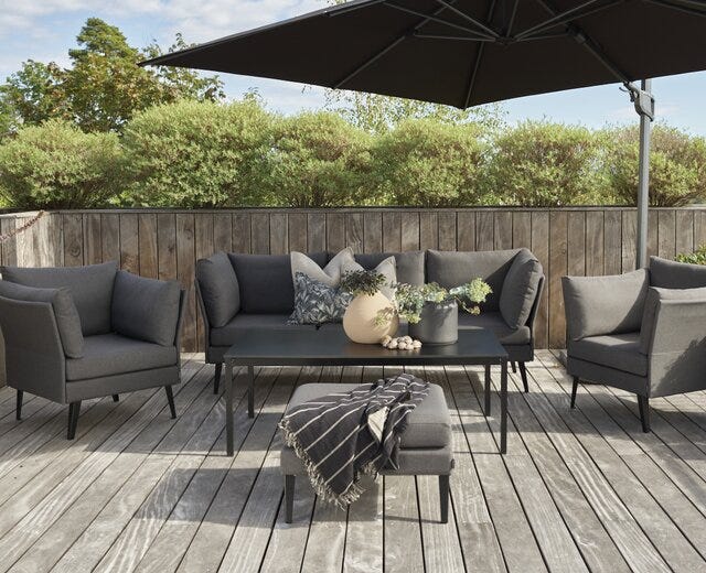 Formfin VILLA Sofabord Lav 80x140 cm i Svart