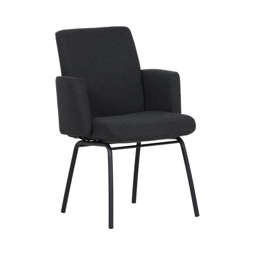 COMFY Spisestol med armlene i Svart