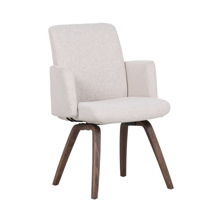 COMFY Spisestol med armlene i Beige/natur