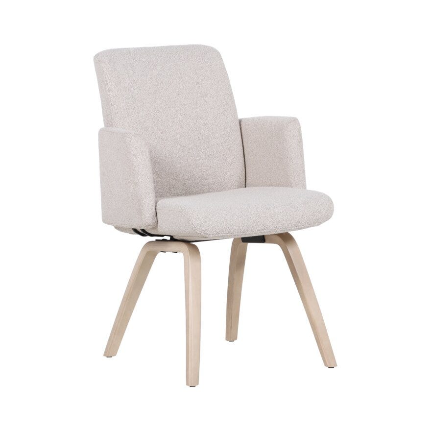 COMFY Spisestol med armlene i Beige/natur