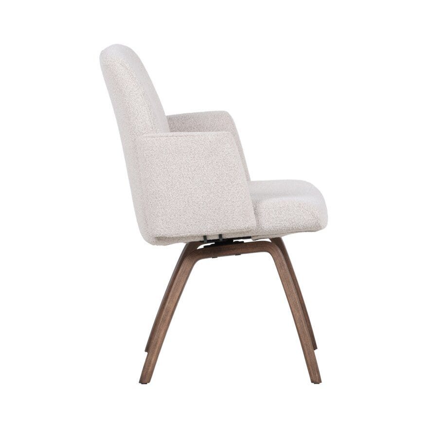 COMFY Spisestol med armlene i Beige/natur