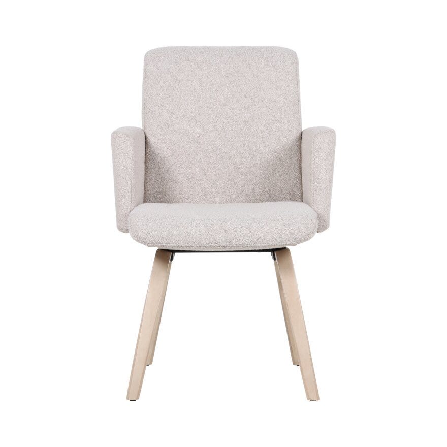 COMFY Spisestol med armlene i Beige/natur