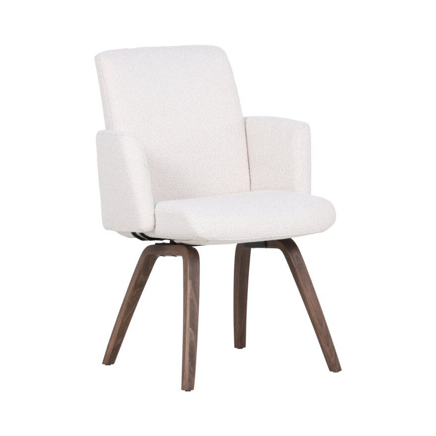 COMFY Spisestol med armlene i Beige/natur