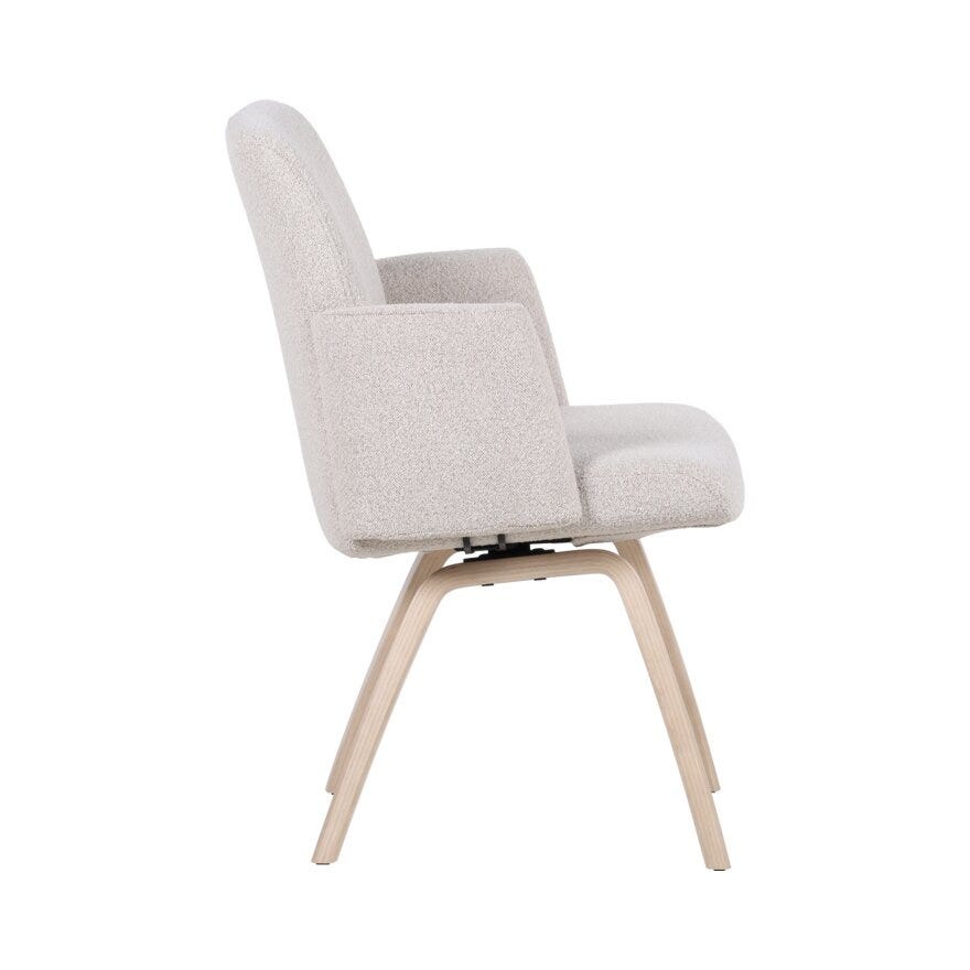 COMFY Spisestol med armlene i Beige/natur