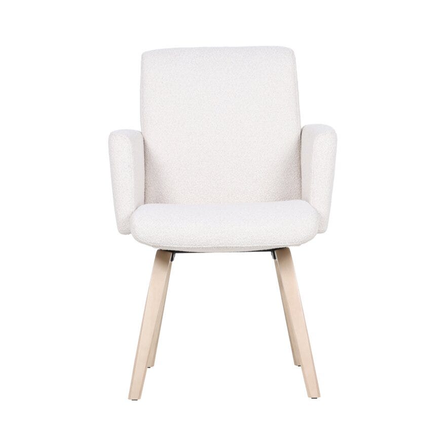 COMFY Spisestol med armlene i Beige/natur