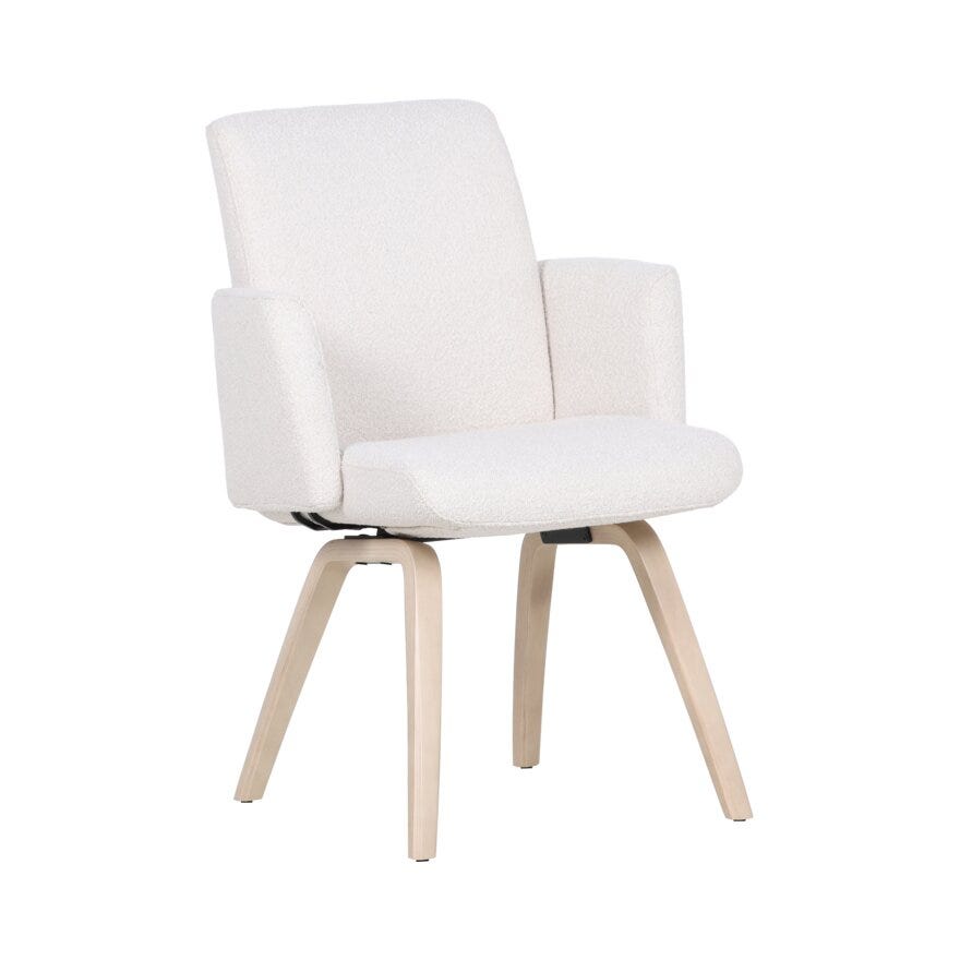 COMFY Spisestol med armlene i Beige/natur