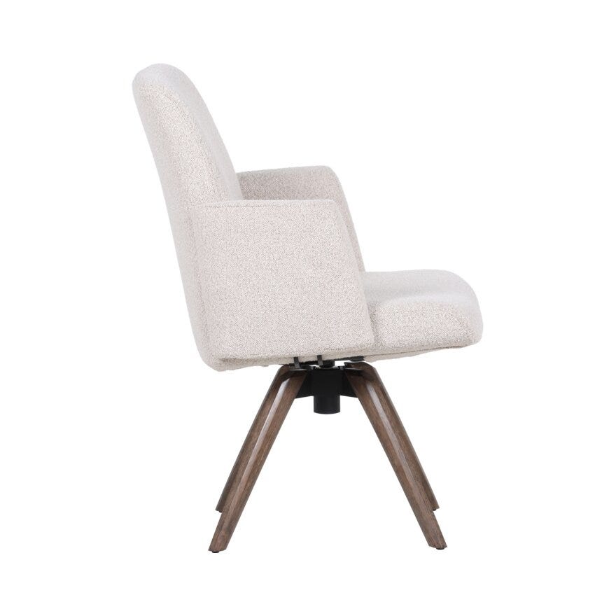 COMFY Spisestol med armlene i Beige/natur