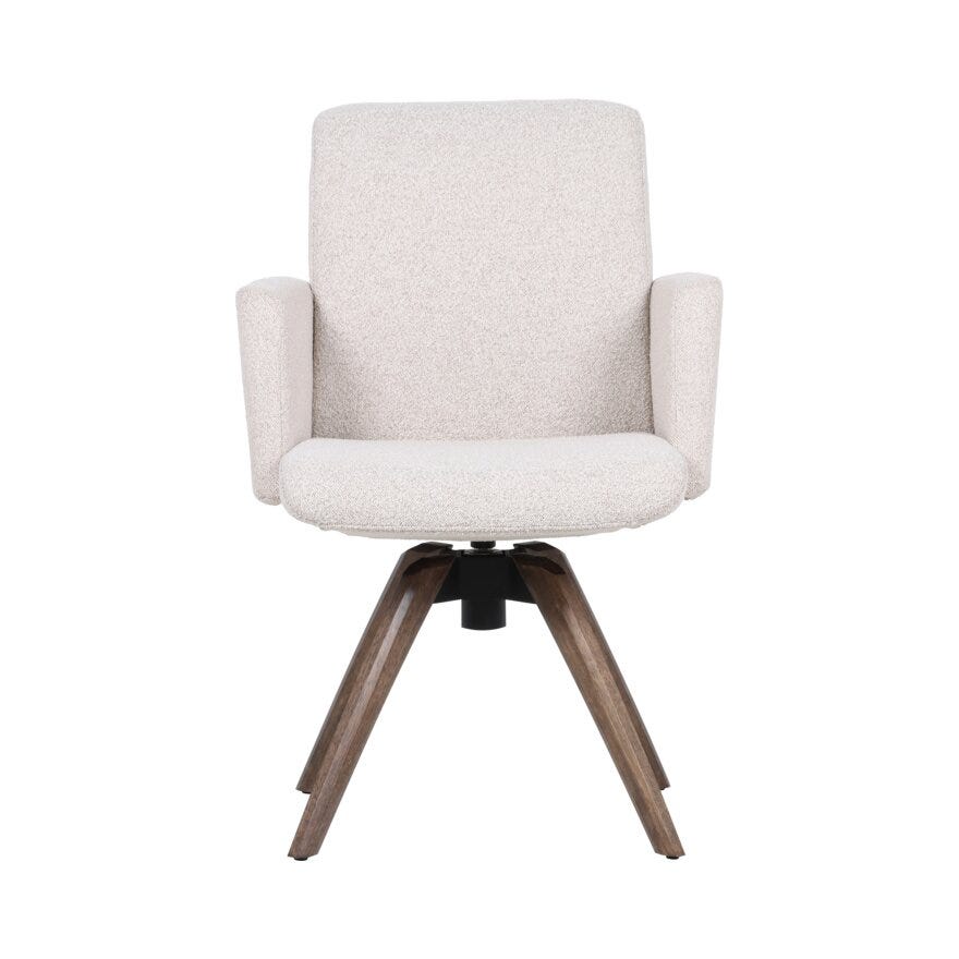 COMFY Spisestol med armlene i Beige/natur
