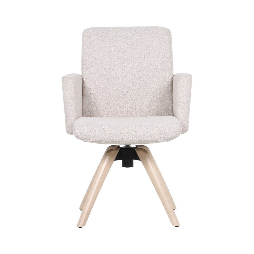 COMFY Spisestol med armlene i Beige/natur