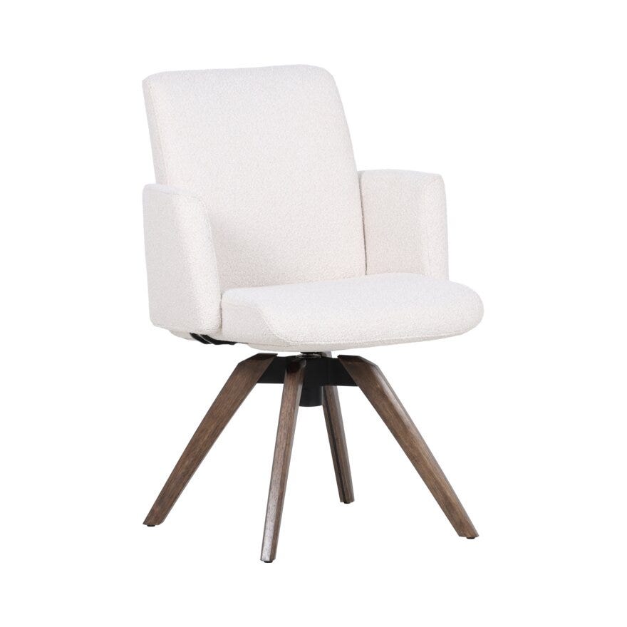 COMFY Spisestol med armlene i Beige/natur