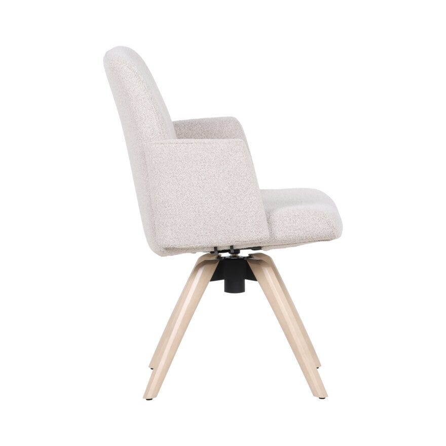COMFY Spisestol med armlene i Beige/natur