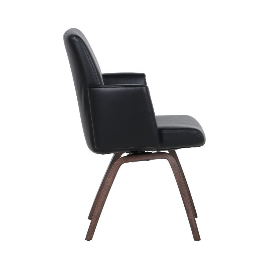 COMFY Spisestol med armlene i Svart