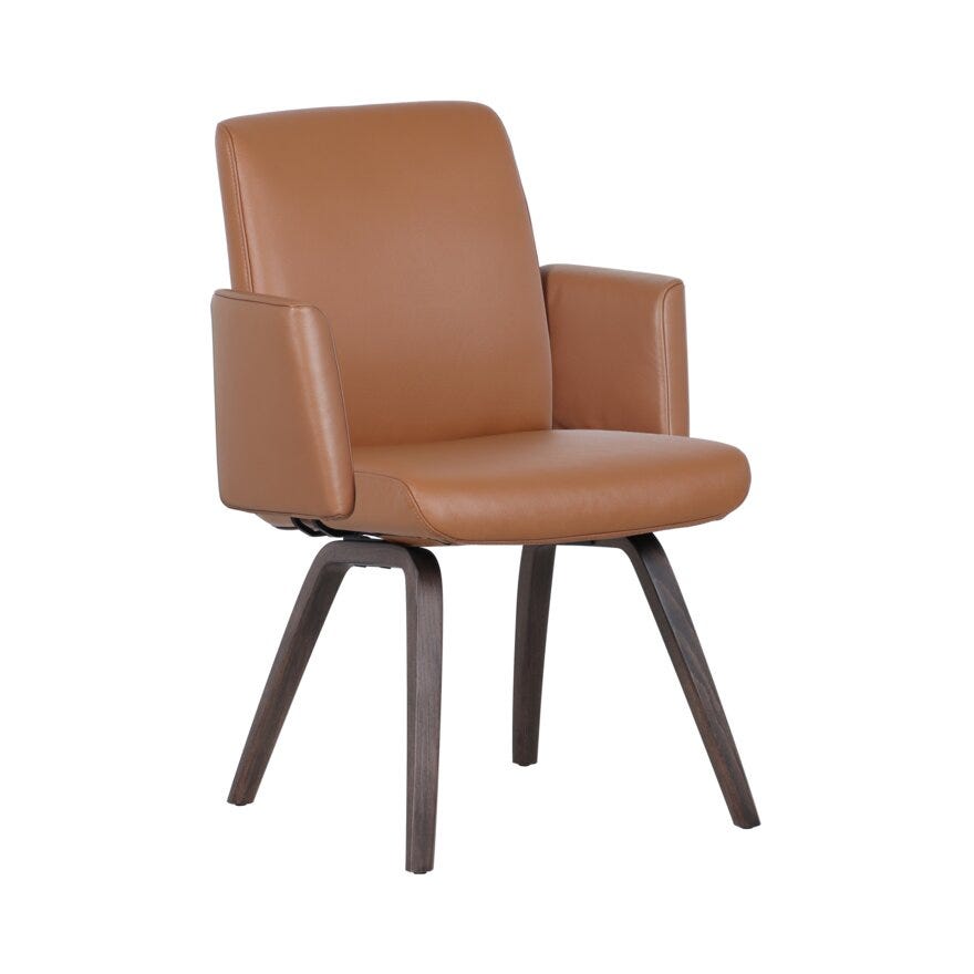 COMFY Spisestol med armlene i Brun
