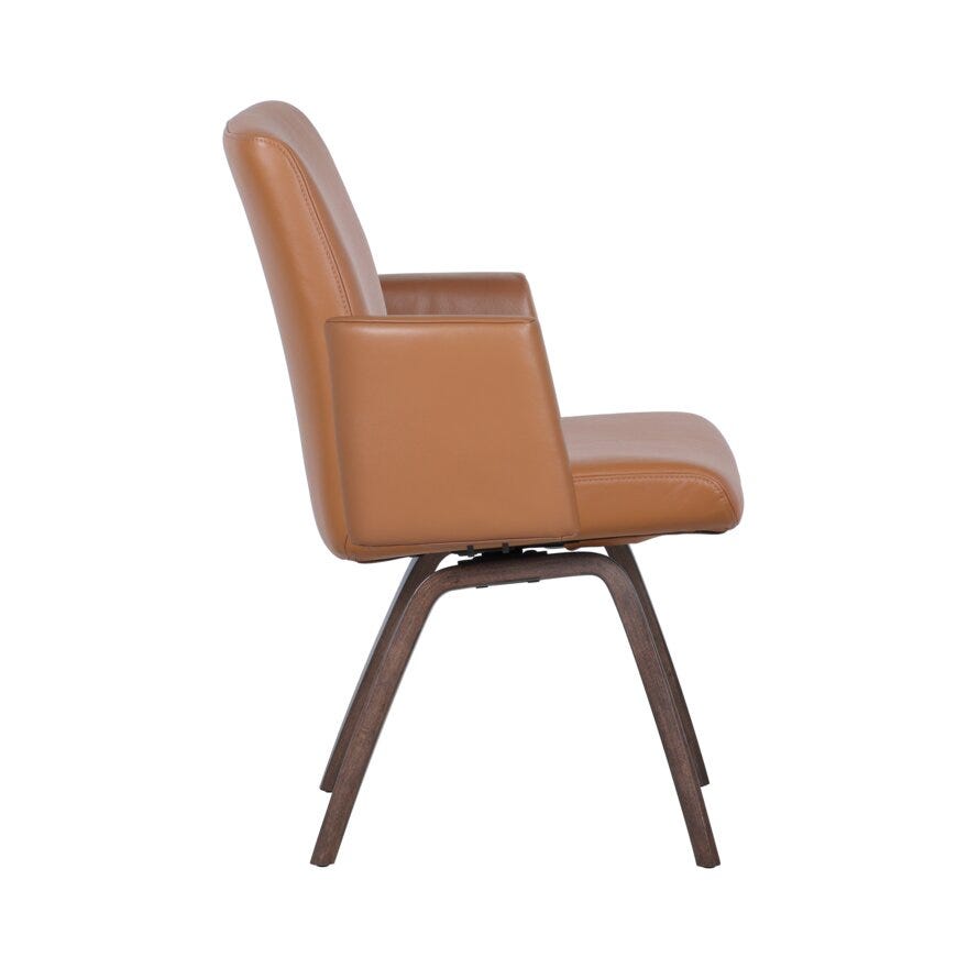 COMFY Spisestol med armlene i Brun