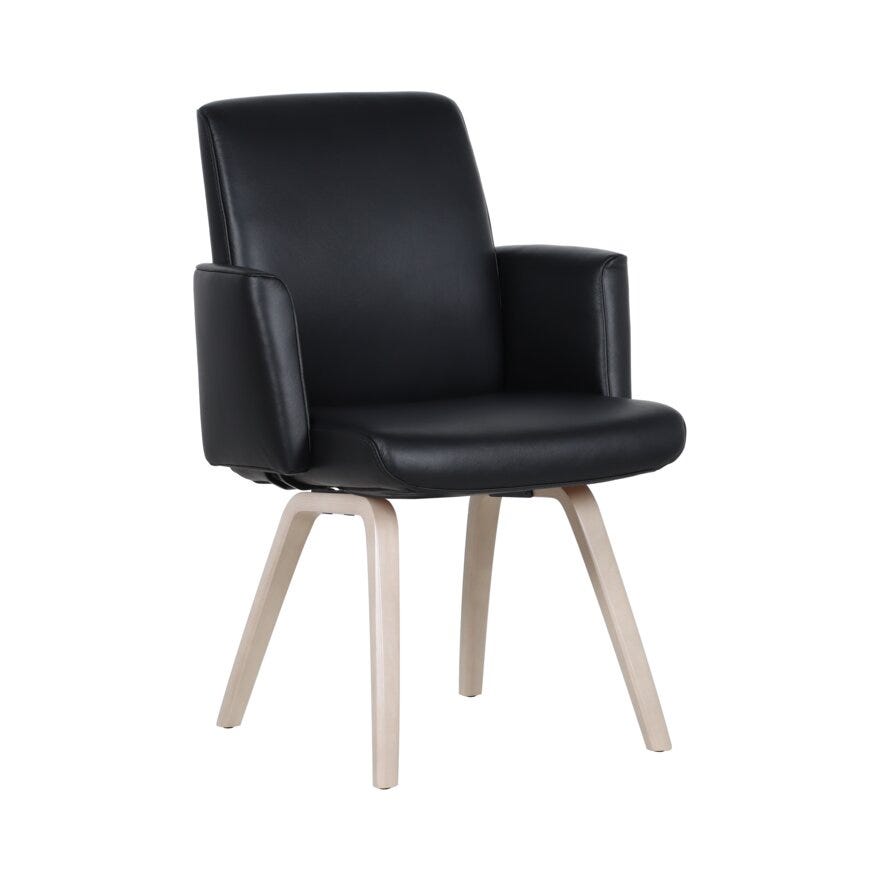 COMFY Spisestol med armlene i Svart