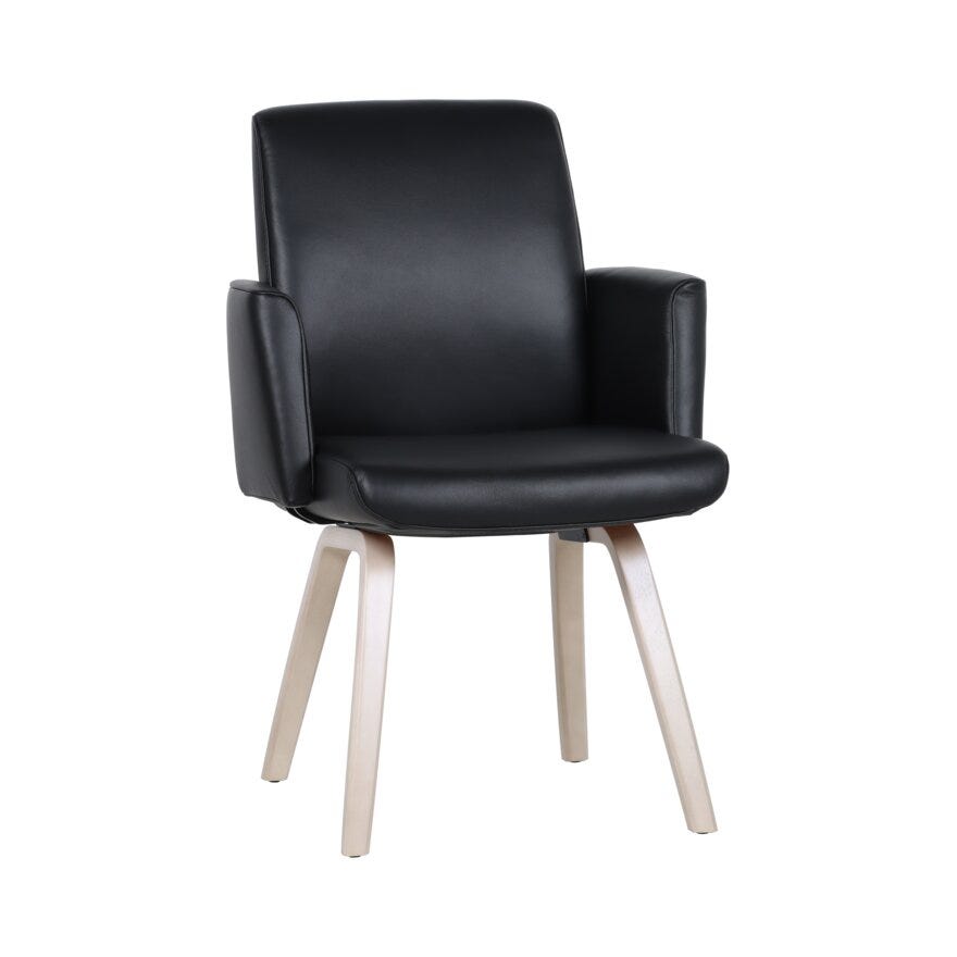 COMFY Spisestol med armlene i Svart