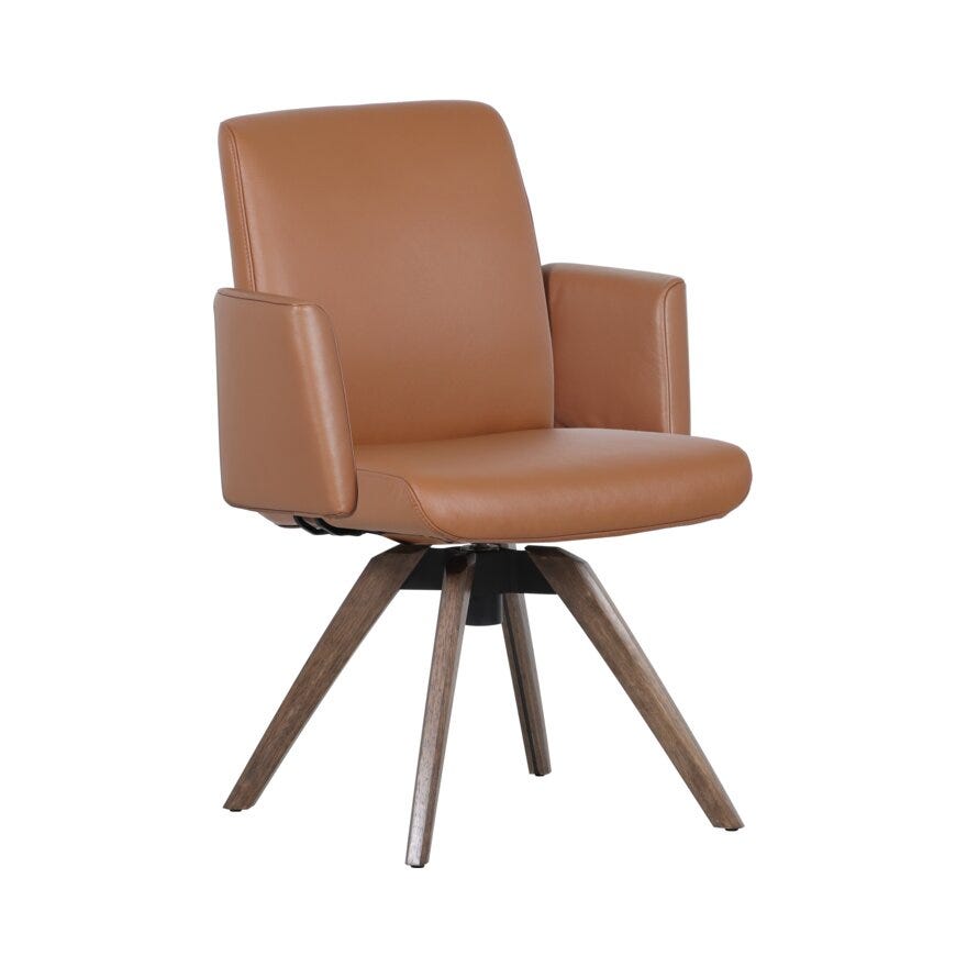 COMFY Spisestol med armlene i Brun