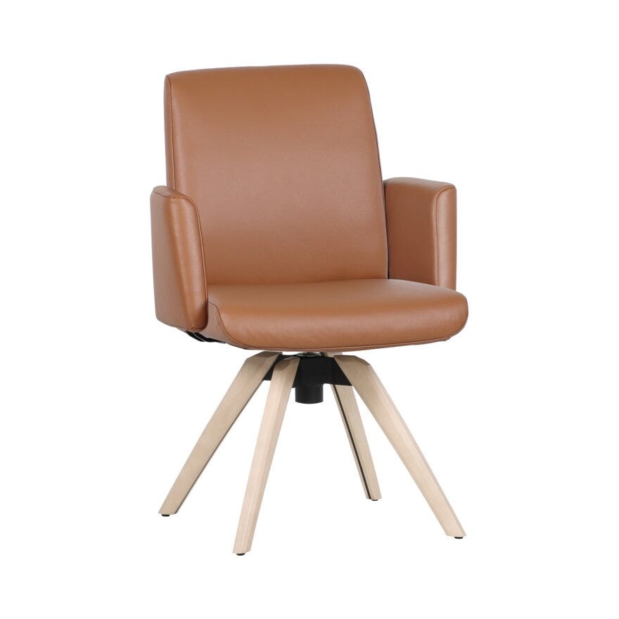 COMFY Spisestol med armlene i Brun