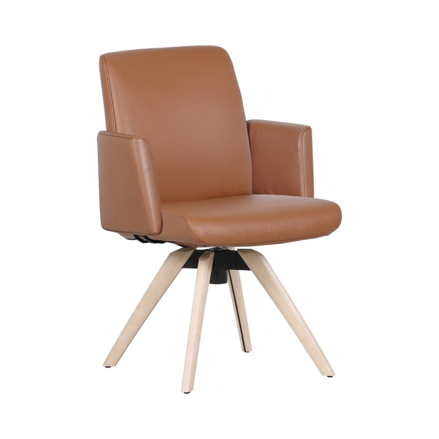 COMFY Spisestol med armlene i Brun