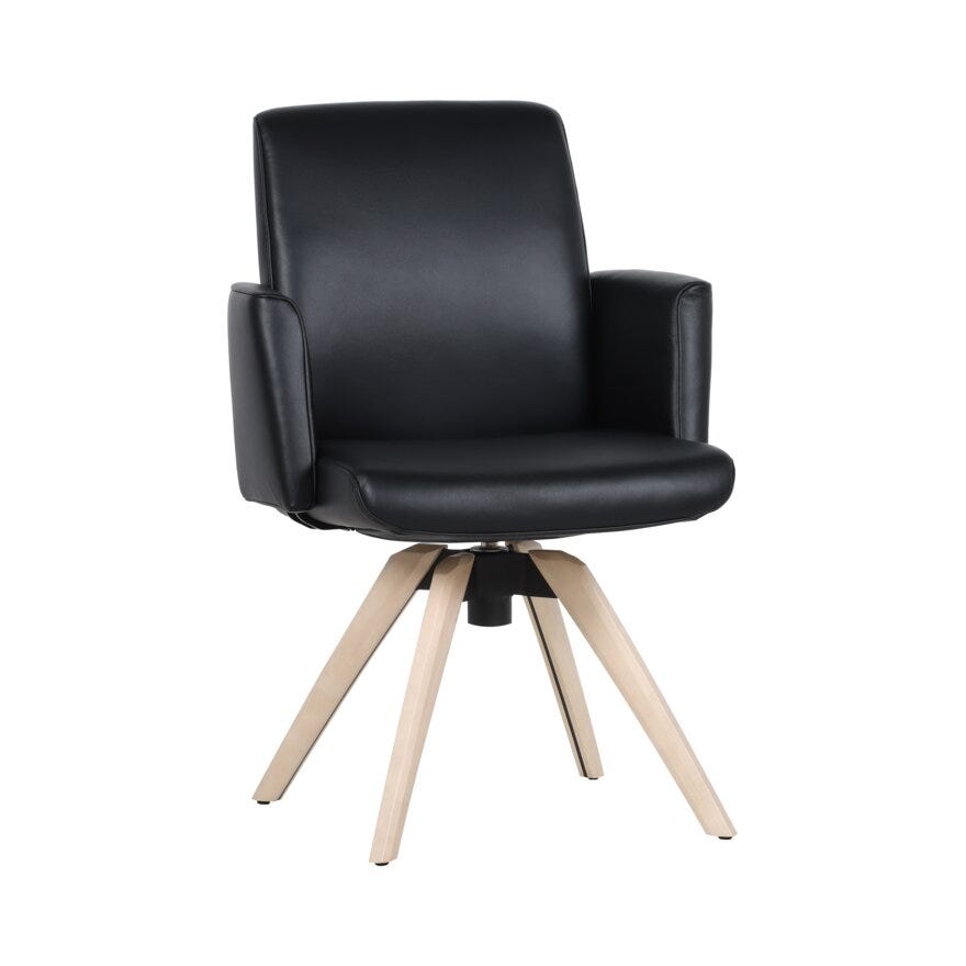 COMFY Spisestol med armlene i Svart