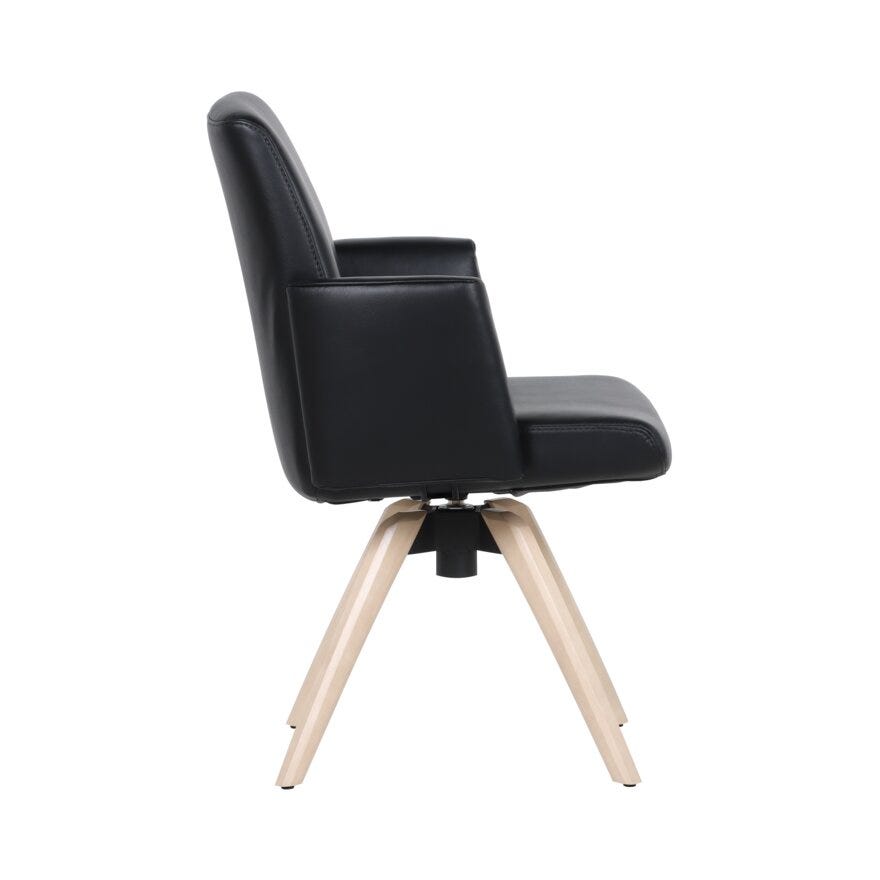 COMFY Spisestol med armlene i Svart