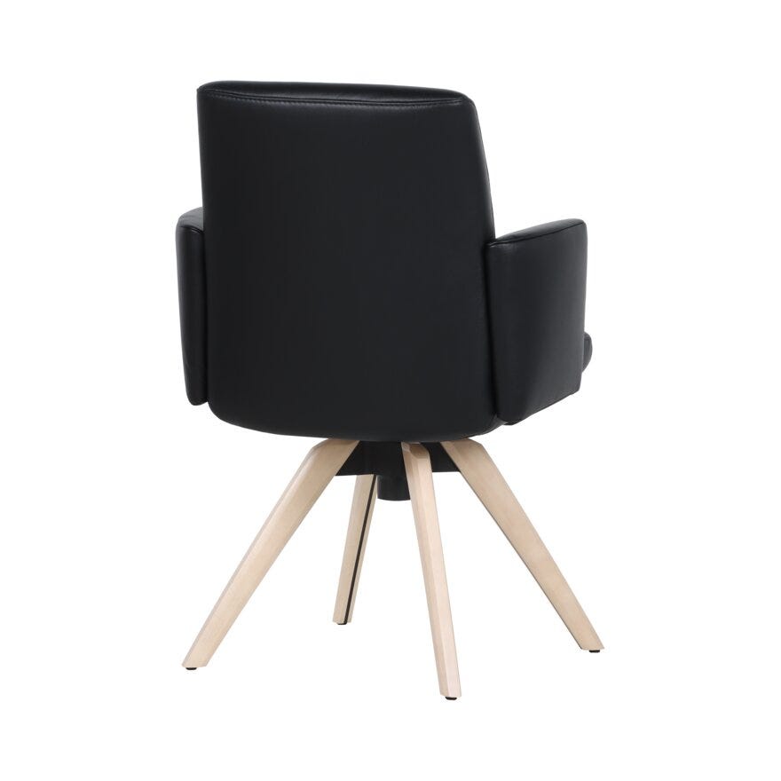 COMFY Spisestol med armlene i Svart
