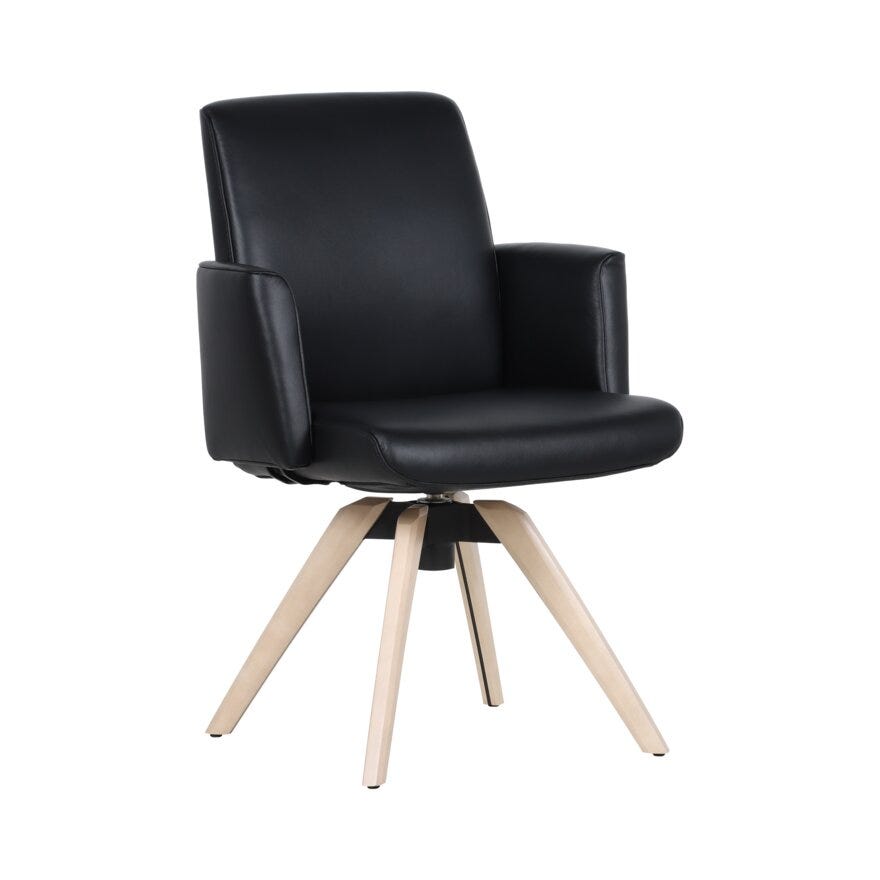 COMFY Spisestol med armlene i Svart