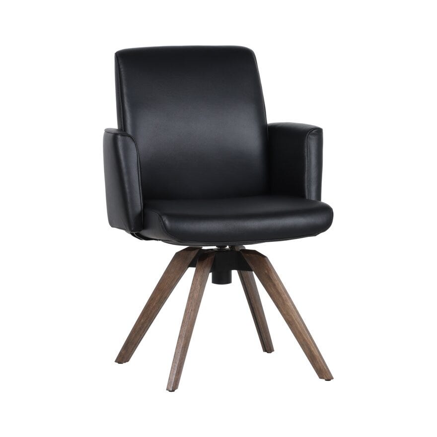 COMFY Spisestol med armlene i Svart