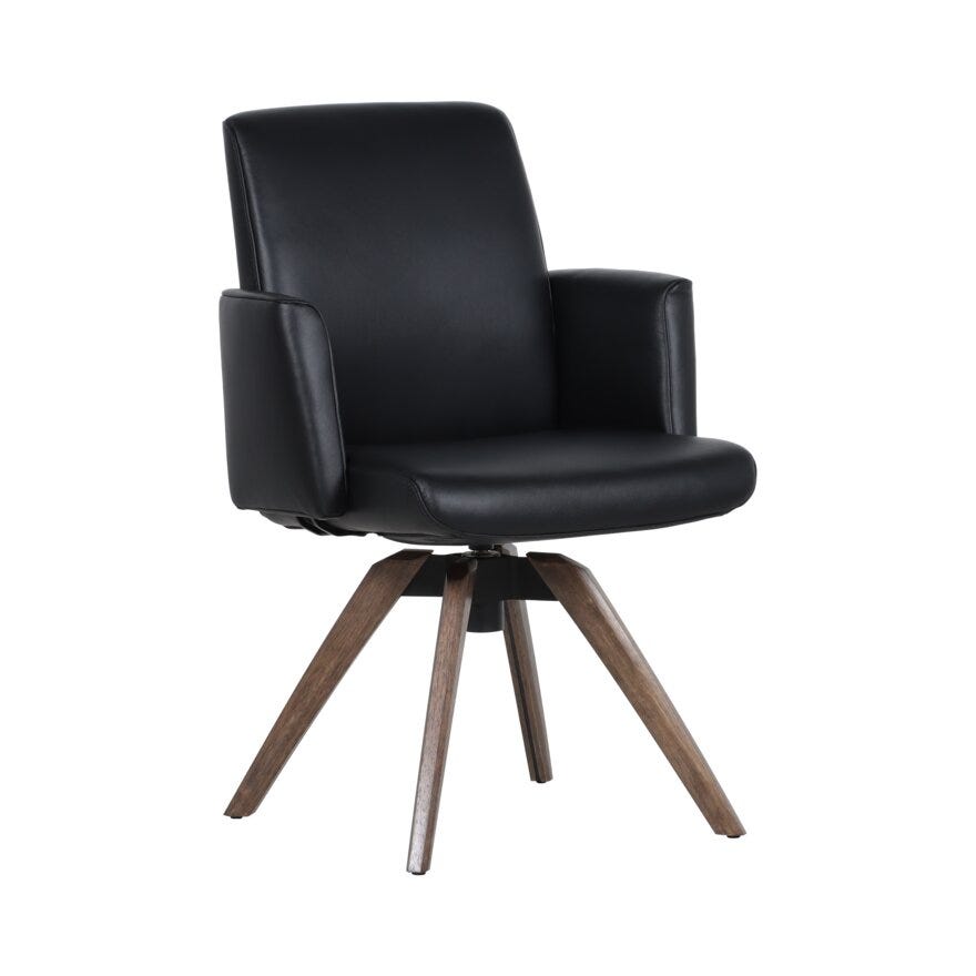 COMFY Spisestol med armlene i Svart
