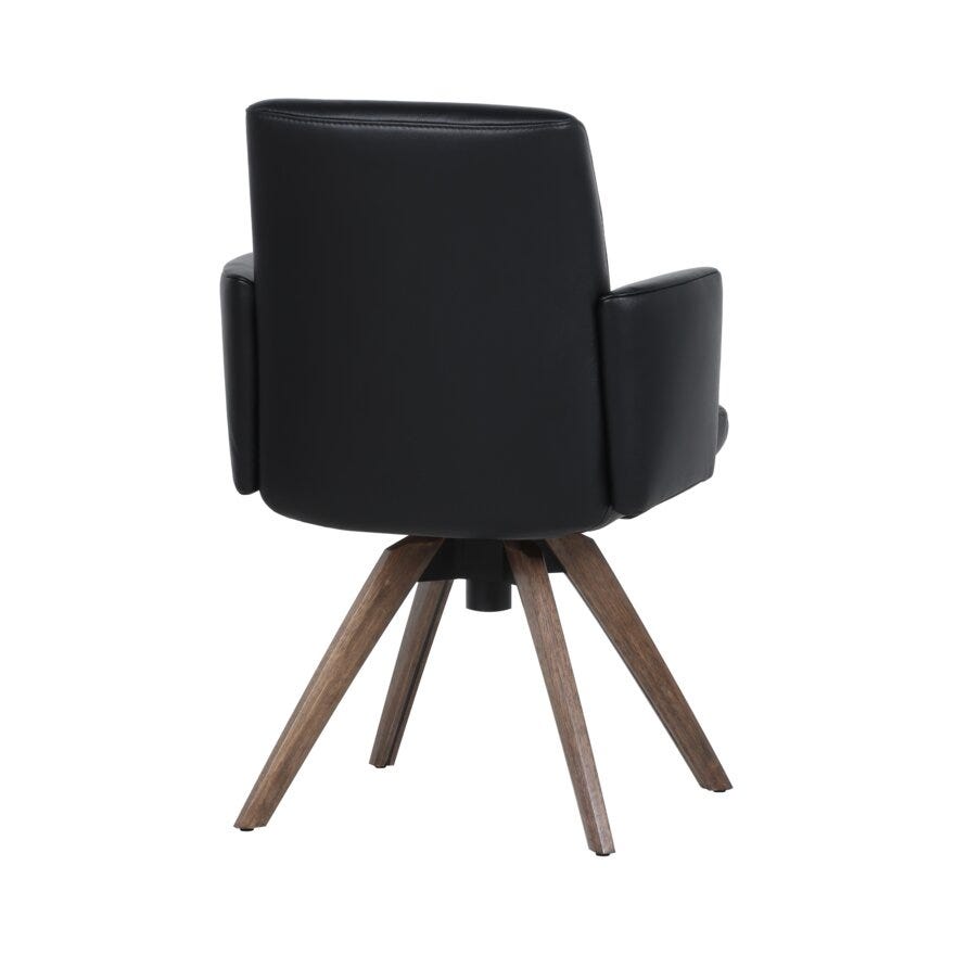 COMFY Spisestol med armlene i Svart