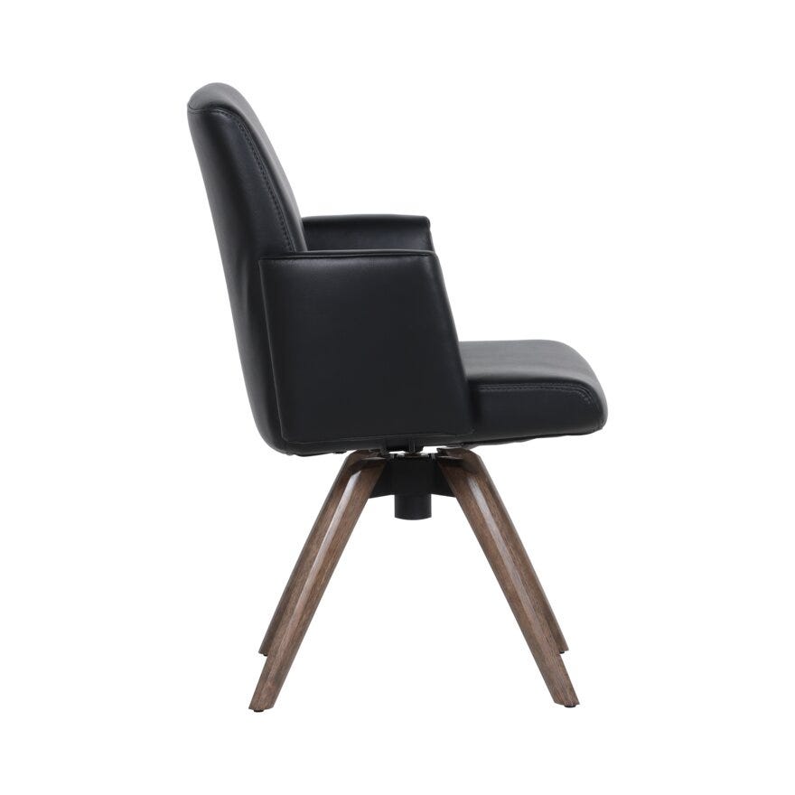 COMFY Spisestol med armlene i Svart