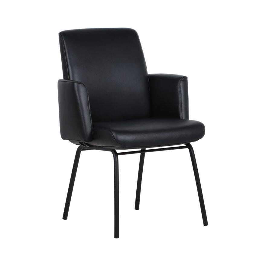 COMFY Spisestol med armlene i Svart