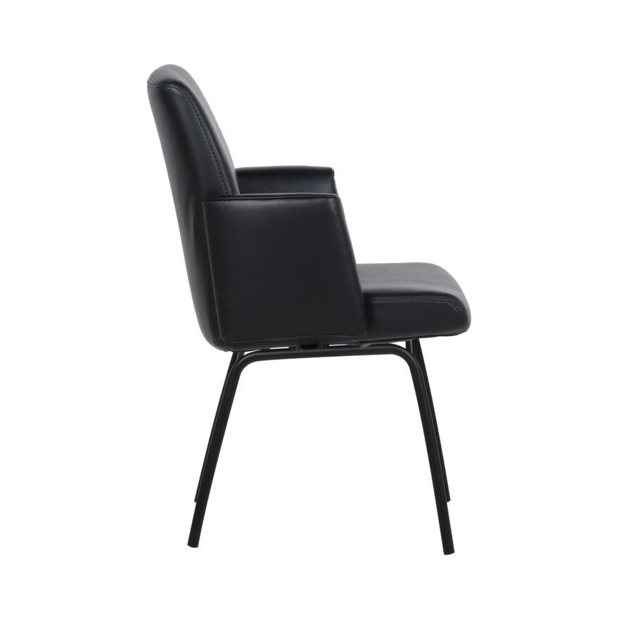 COMFY Spisestol med armlene i Svart
