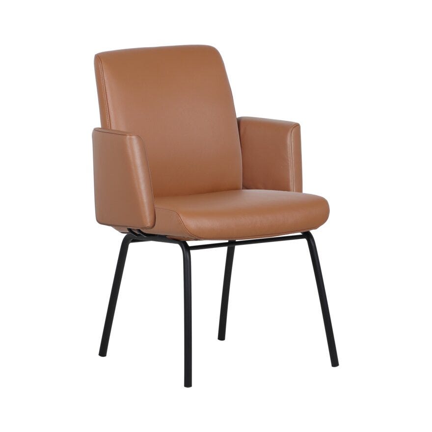 COMFY Spisestol med armlene i Brun