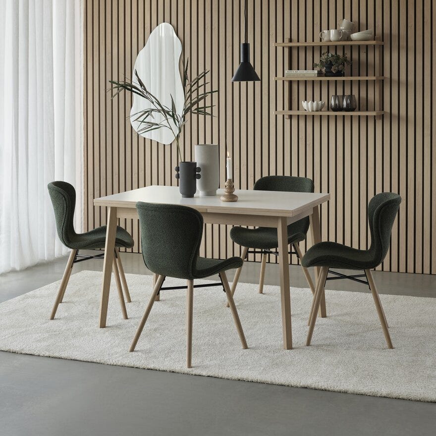 JYLLAND Kjøkkenbord 80x120 cm i Hvit