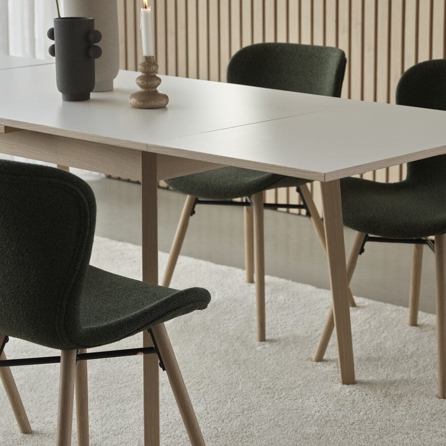 JYLLAND Kjøkkenbord 80x120 cm i Hvit