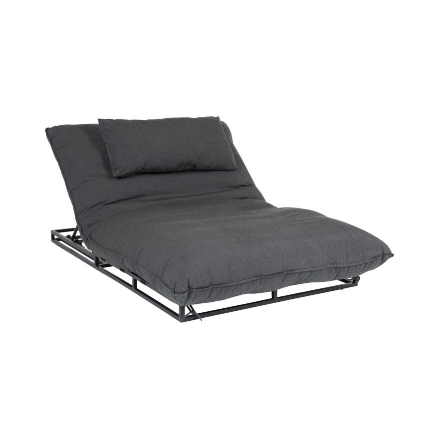 Divano Lounge CORAL Solseng 115x196 cm i Svart