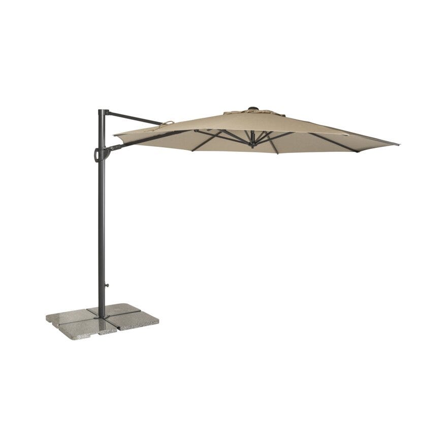 Hartman LUNA Sideparasoll Ø300 cm i Beige/natur