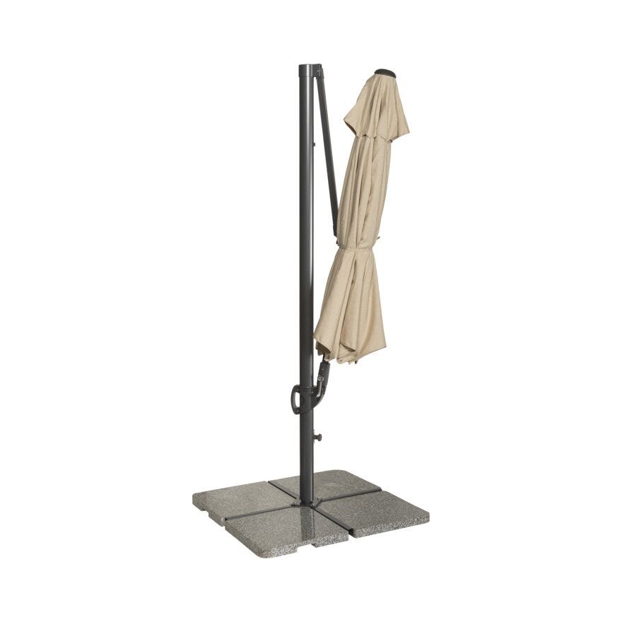 Hartman LUNA Sideparasoll Ø300 cm i Beige/natur