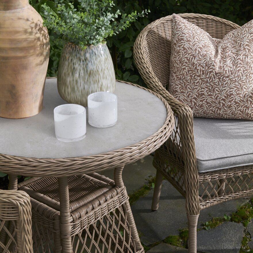 NORA Kafesett med bord i Beige/natur