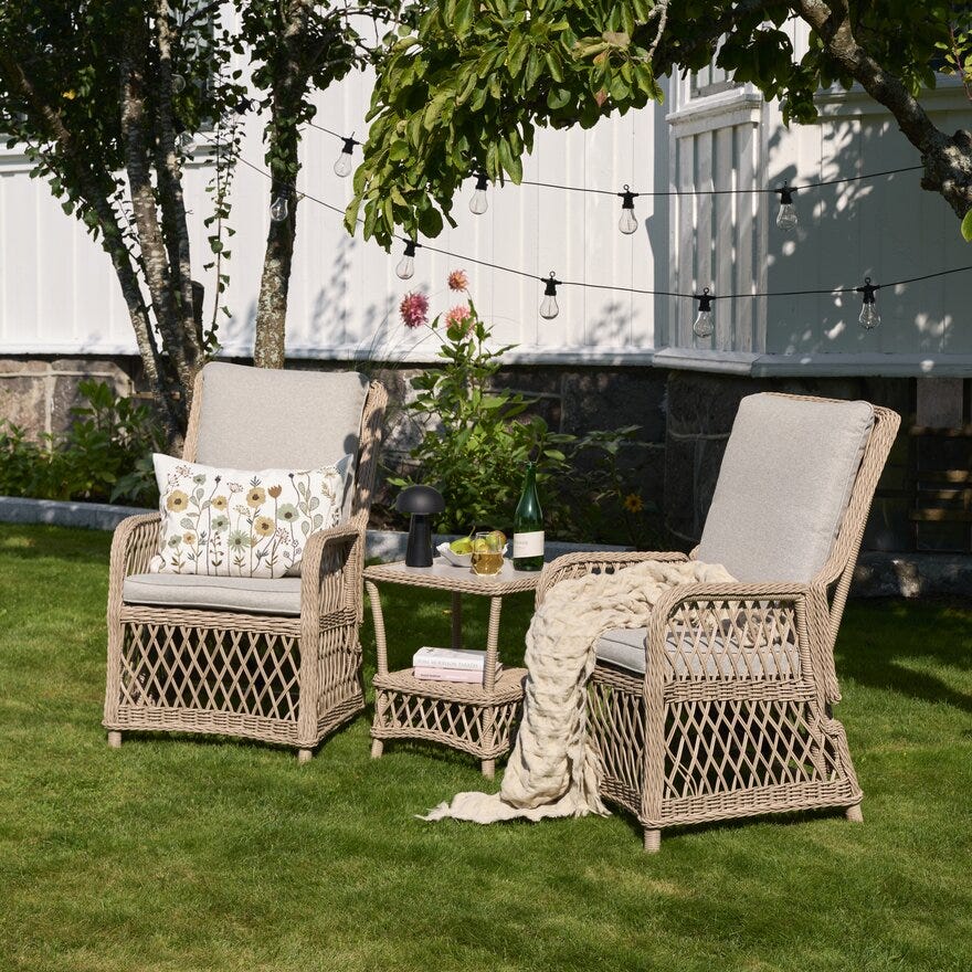 NORA Spisestol i Beige/natur